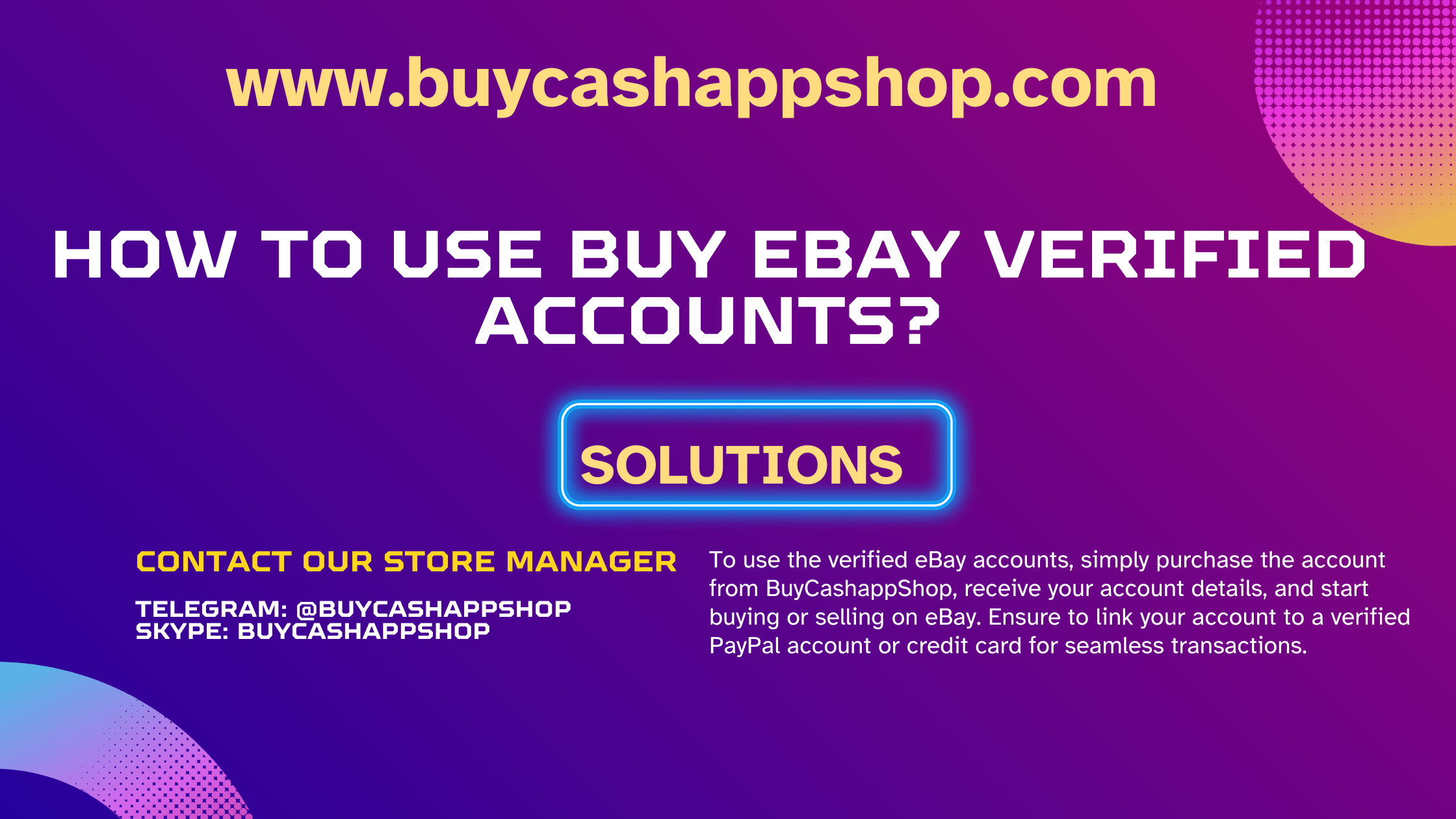 Buy Verified eBay Accounts